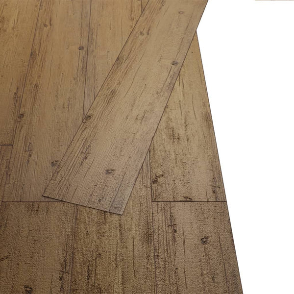 Laminate Flooring Self Adhesive Pvc Flooring Planks 5.02 M Mm Walnut Brown