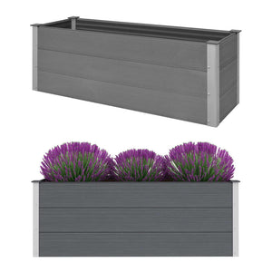 Raised Garden Beds Garden Raised Bed Wpc 150X50x54 Cm Grey