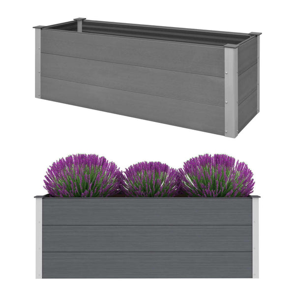 Garden Raised Bed Wpc 150X50x54 Cm Grey