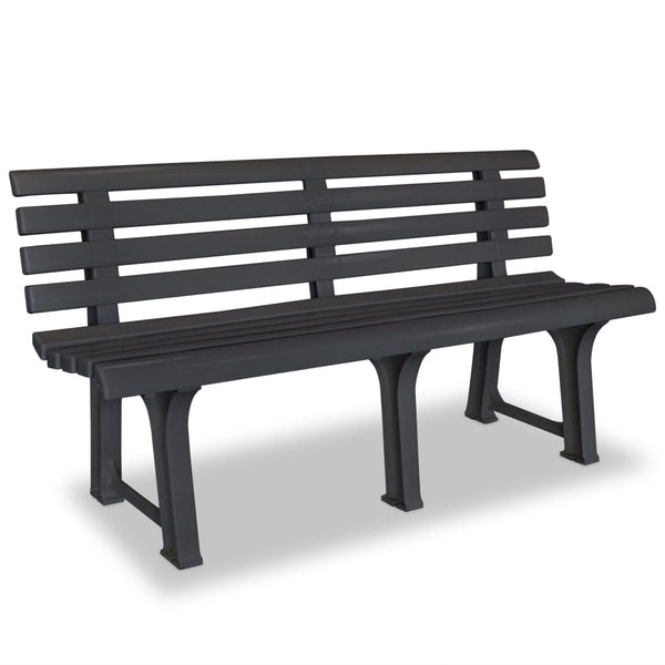 Patio Benches Garden Bench 145.5 Cm Plastic Anthracite