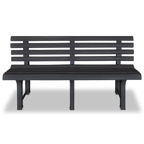 Patio Benches Garden Bench 145.5 Cm Plastic Anthracite