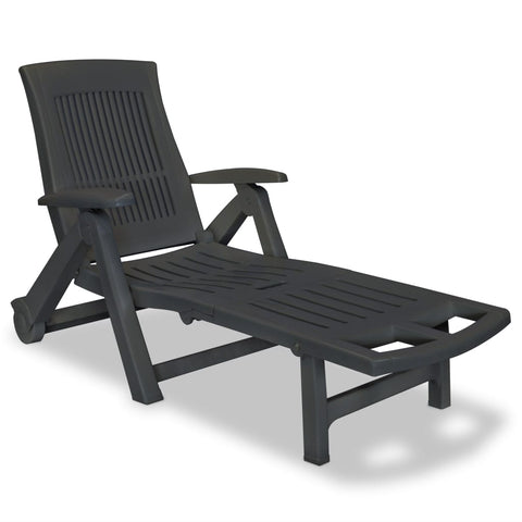 Loungers Sun Lounger With Footrest Plastic