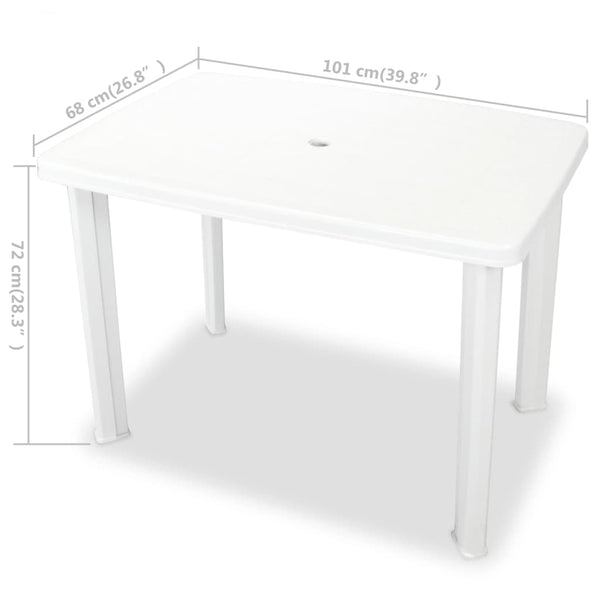 Patio & Garden Tables Garden Table White 101X68x72 Cm Plastic