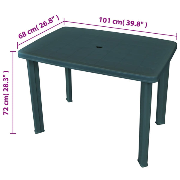 Patio & Garden Tables Garden Table Green 101X68x72 Cm Plastic