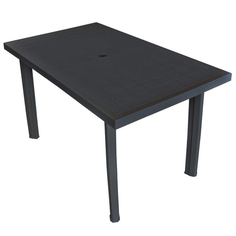 Patio & Garden Tables Garden Table Anthracite 126X76x72 Cm Plastic