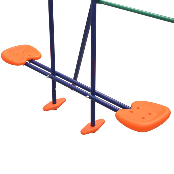 Outdoor Swings Swing Set With 5 Seats Orange