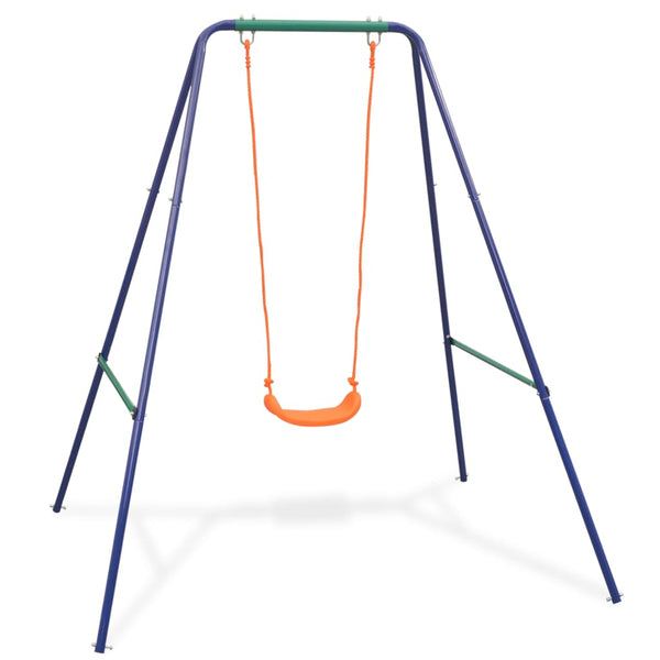 Outdoor Swings 2 In 1 Single Swing And Toddler Orange