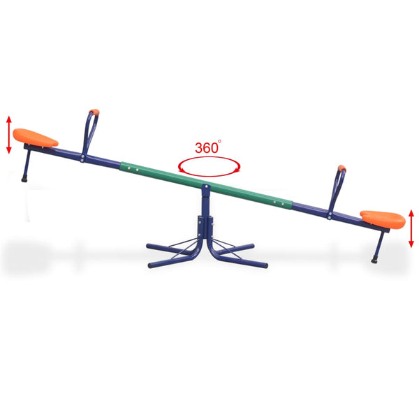 Outdoor Swings 360 Degree Rotating Seesaw Orange