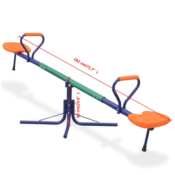 Outdoor Swings 360 Degree Rotating Seesaw Orange