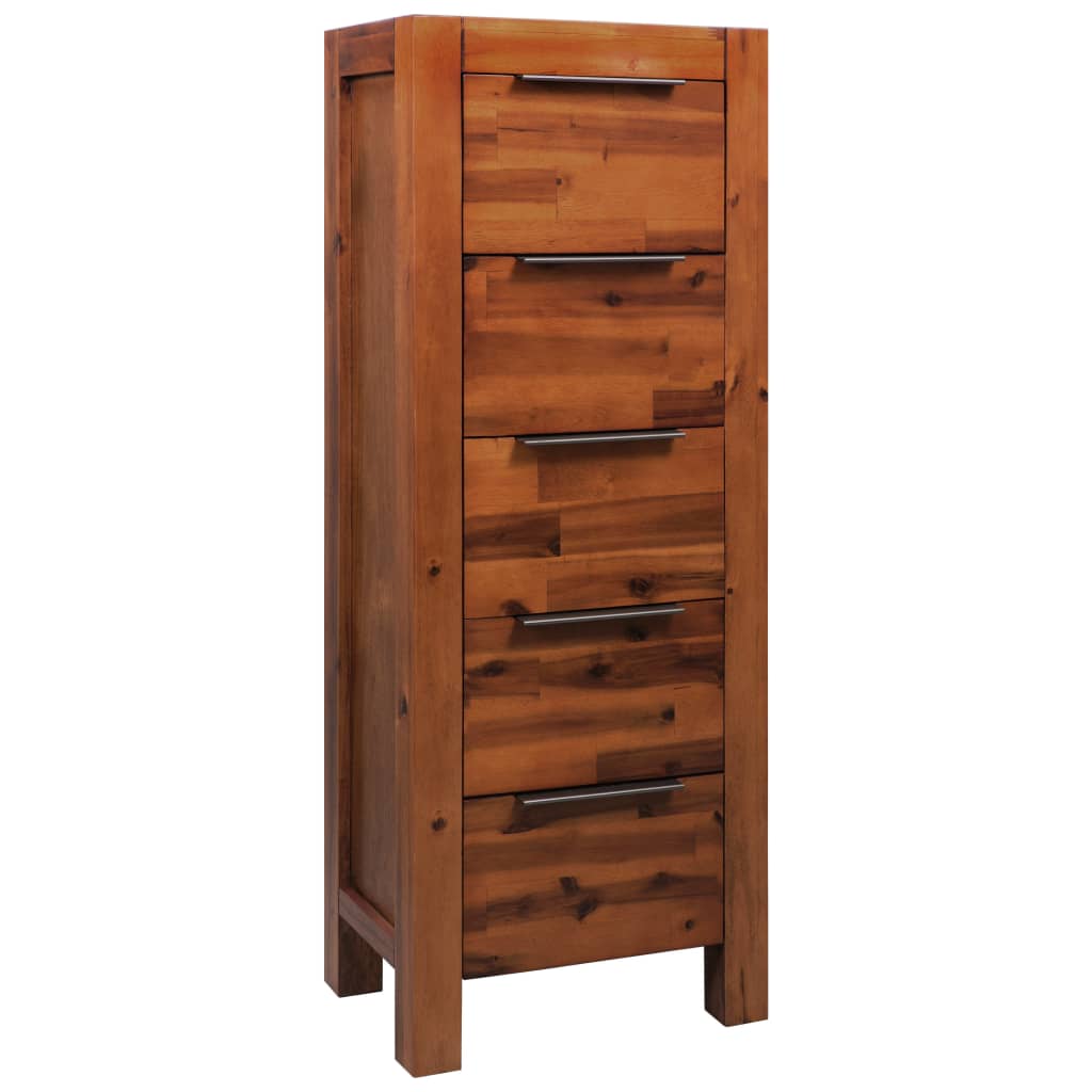 Dressers & Chests of Drawers Chest Of Drawers Solid Acacia Wood 45X32x115 Cm