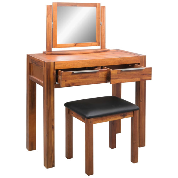 Dressing Tables Dressing Table With Stool And Mirror Solid Acacia Wood