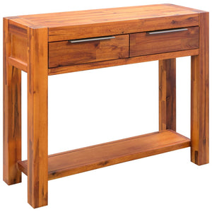 Tables Console Table Solid Acacia Wood 86X30x75 Cm