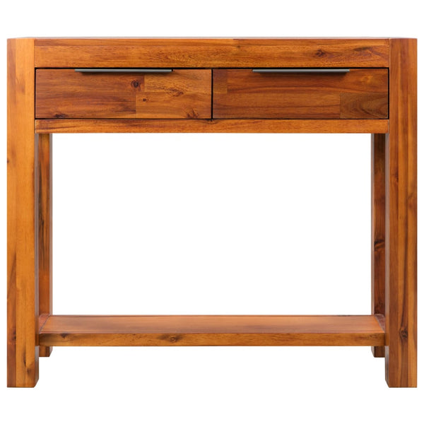 Tables Console Table Solid Acacia Wood 86X30x75 Cm