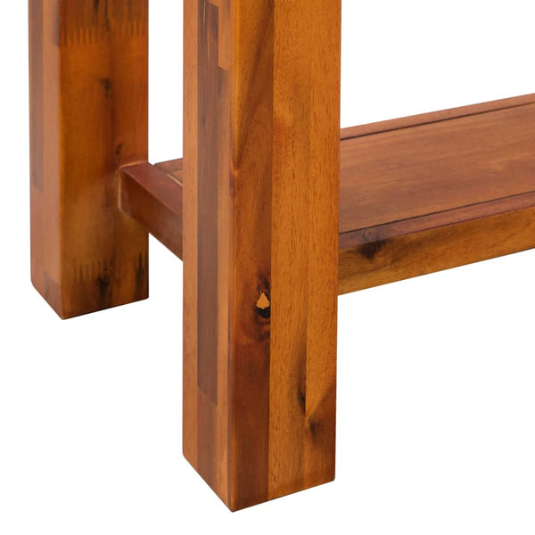 Tables Console Table Solid Acacia Wood 86X30x75 Cm