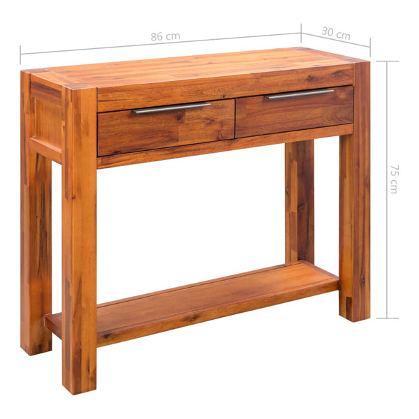 Tables Console Table Solid Acacia Wood 86X30x75 Cm