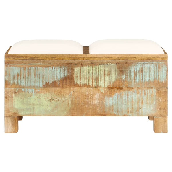 Benches Storage Bench Solid Reclaimed Wood 80X40x40 Cm