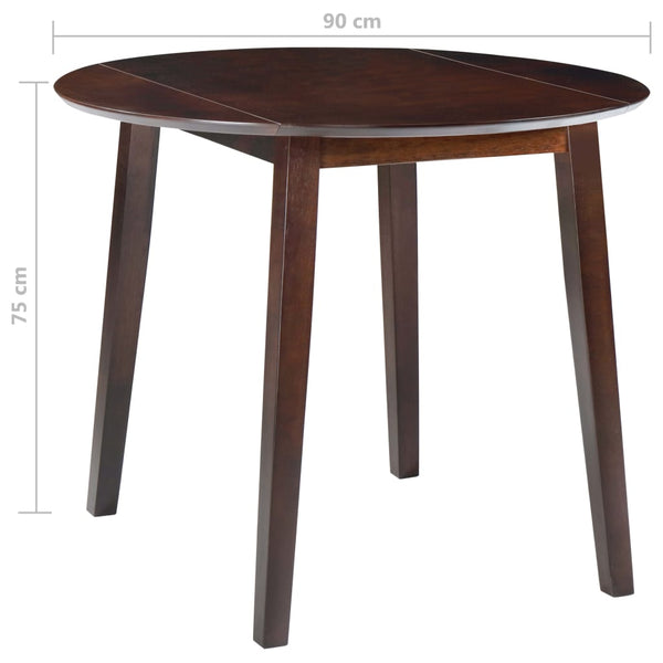 Drop-Leaf Dining Table Round Mdf