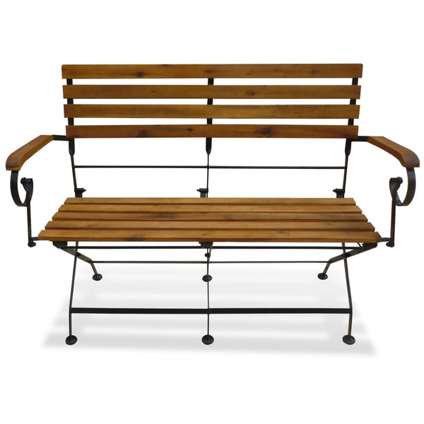 Folding Garden Bench 112 Cm Solid Acacia Wood