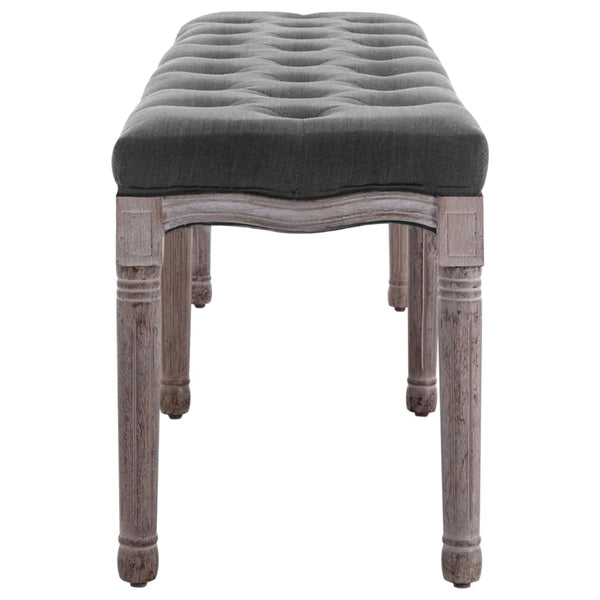 Benches Bench Linen Solid Wood 150X40x48 Cm Dark Grey