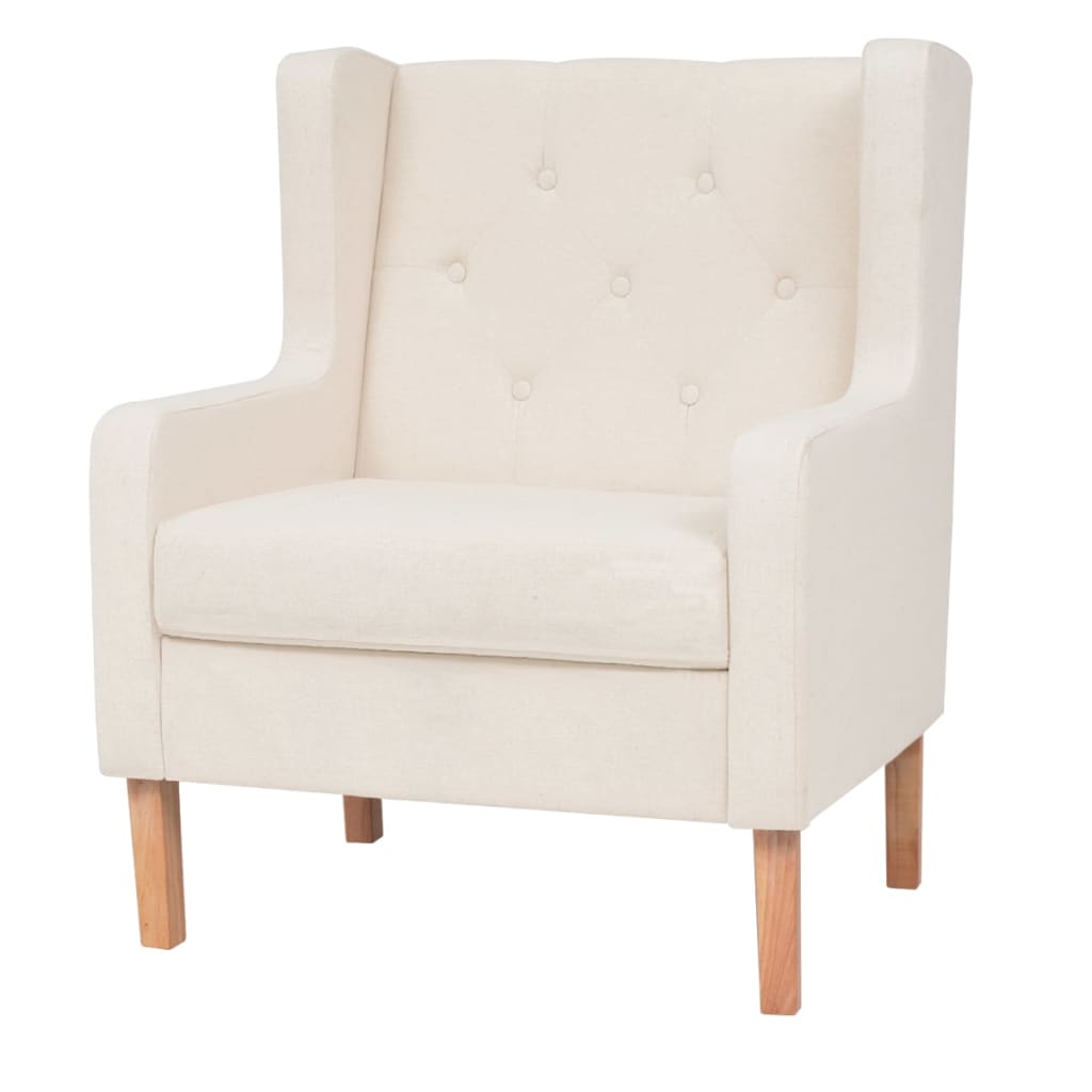 Sofas, Armchairs & Couches Armchair Cream White Fabric