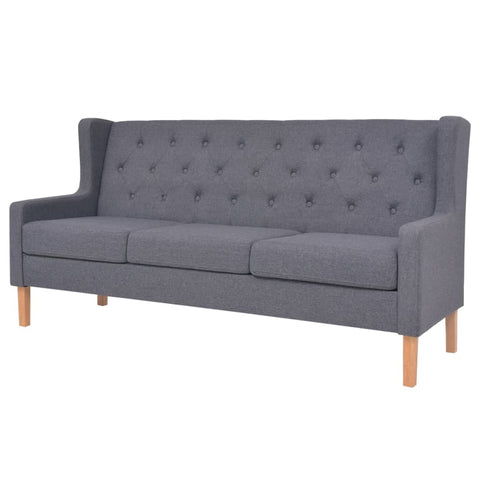 Sofas, Armchairs & Couches 3 Seater Sofa Fabric Grey