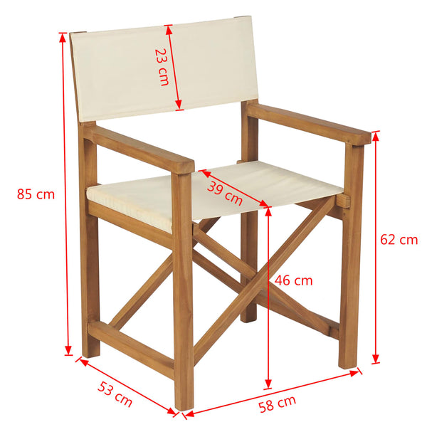 Patio Chairs Folding Director's Chair Solid Teak Wood