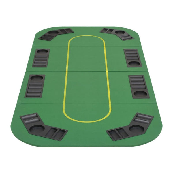 8-Player Folding Poker Tabletop 4 Rectangular Green
