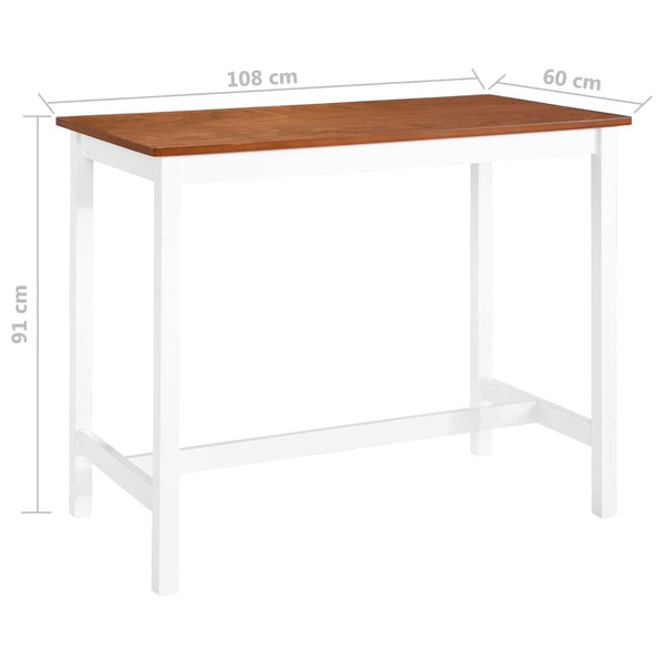 Bar Tables Bar Table Solid Wood 108X60x91 Cm