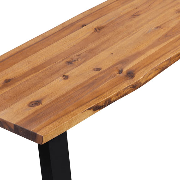 Patio Benches Bench Solid Acacia Wood 145 Cm