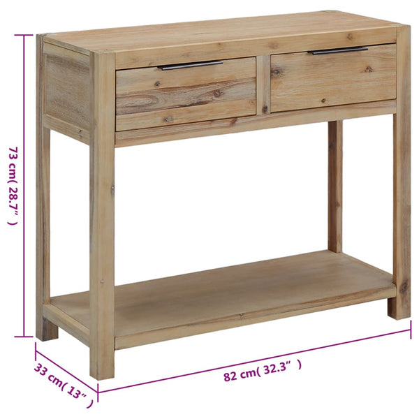 Tables Console Table 82X33x73 Cm Solid Acacia Wood