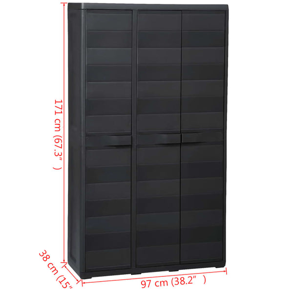 Cabinets & Cupboards Garden Storage Cabinet With 4 Shelves