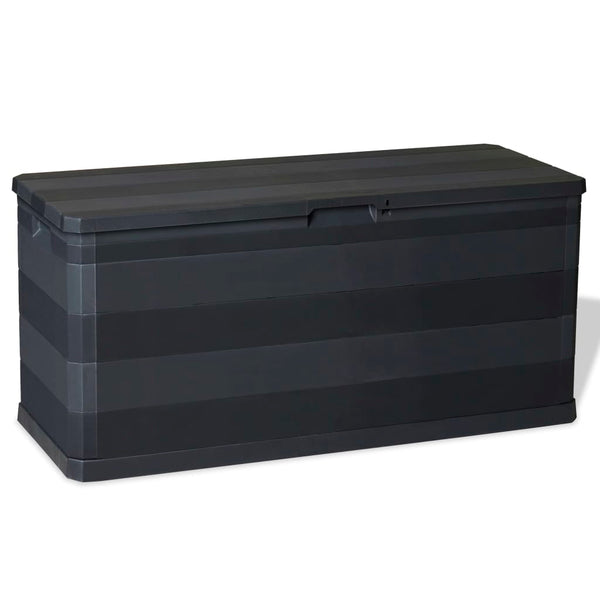 Garden Storage Box Black 117X45x56 Cm