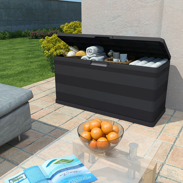 Storage Deck Boxes Garden Storage Box Black 117X45x56 Cm