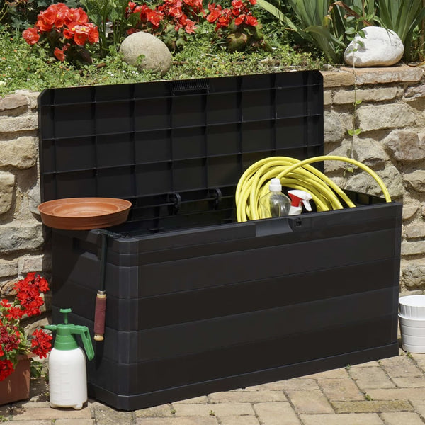 Storage Deck Boxes Garden Storage Box Black 117X45x56 Cm