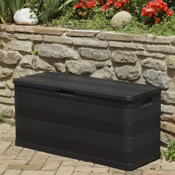 Storage Deck Boxes Garden Storage Box Black 117X45x56 Cm