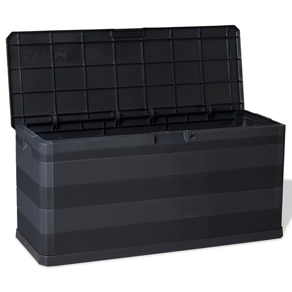 Garden Storage Box Black 117X45x56 Cm