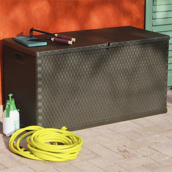 Storage Deck Boxes Garden Storage Box Brown 120X56x63 Cm Pp Rattan