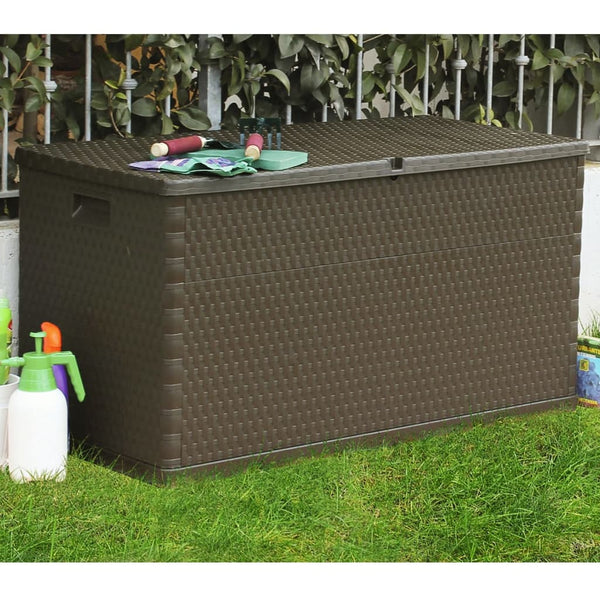 Storage Deck Boxes Garden Storage Box Brown 120X56x63 Cm Pp Rattan