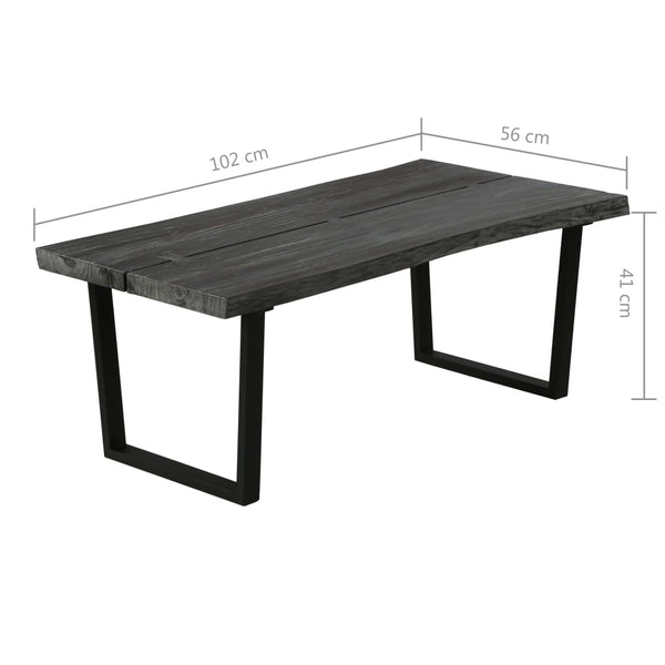 Coffee Tables Coffee Table Solid Mindi Wood 102X56x41 Cm Grey