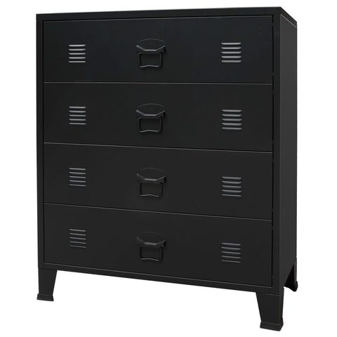 Dressers & Chests of Drawers Chest Of Drawers Metal Industrial Style 78X40x93 Cm Black