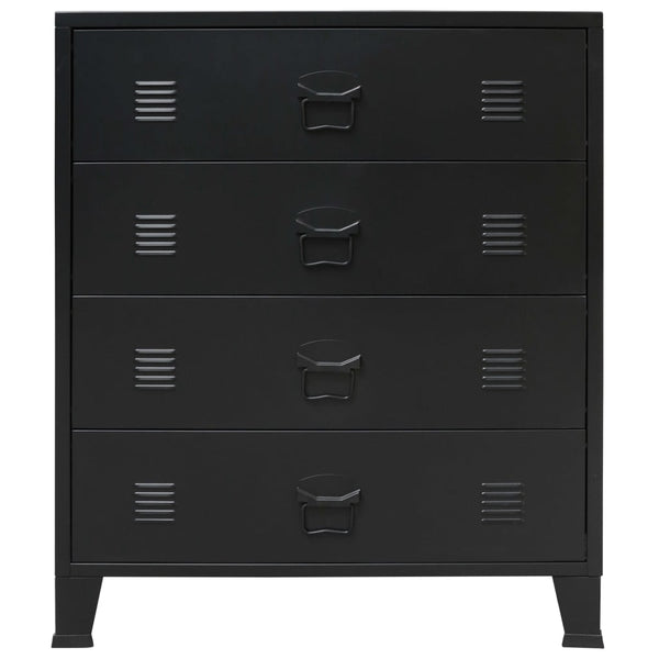 Dressers & Chests of Drawers Chest Of Drawers Metal Industrial Style 78X40x93 Cm Black