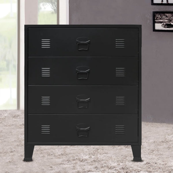 Dressers & Chests of Drawers Chest Of Drawers Metal Industrial Style 78X40x93 Cm Black