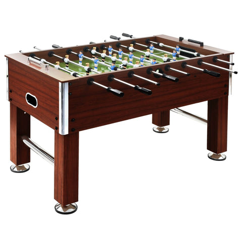 Foosball Football Table Steel 60 Kg 140X74.5X87.5 Cm Brown