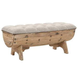 Benches Storage Bench 103X51x44 Cm Solid Wood And Fabric