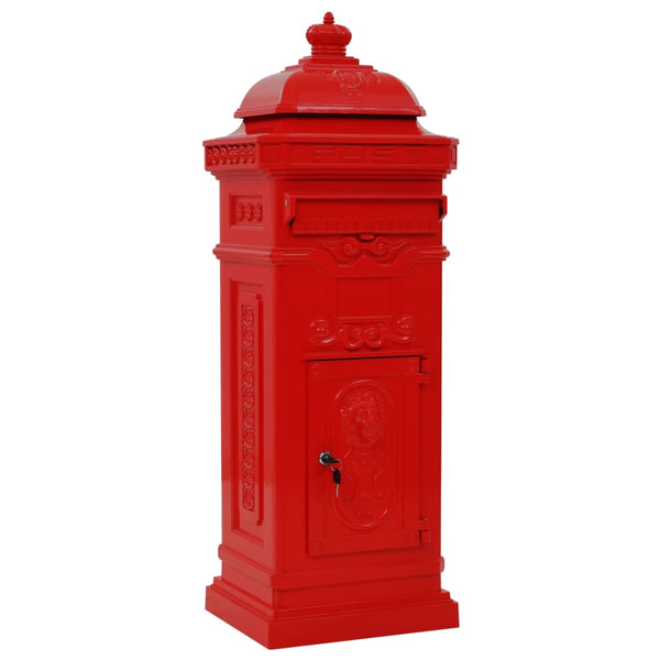 Letterboxes Pillar Letterbox Aluminium Vintage Style Rustproof