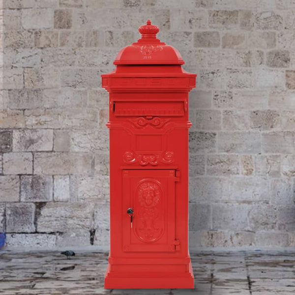 Letterboxes Pillar Letterbox Aluminium Vintage Style Rustproof