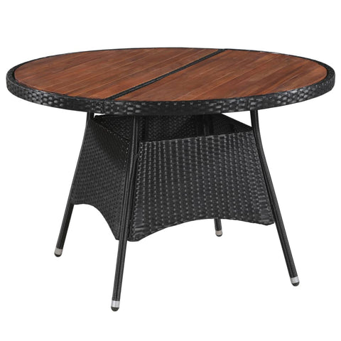 Patio & Garden Tables Garden Table 115X74 Cm Poly Rattan And Solid Acacia Wood