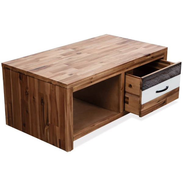 Coffee Tables Coffee Table Solid Acacia Wood 90X50x37.5 Cm