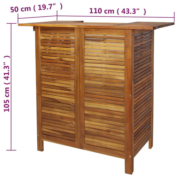 Bar Tables Bar Table 110X50x105 Cm Solid Acacia Wood