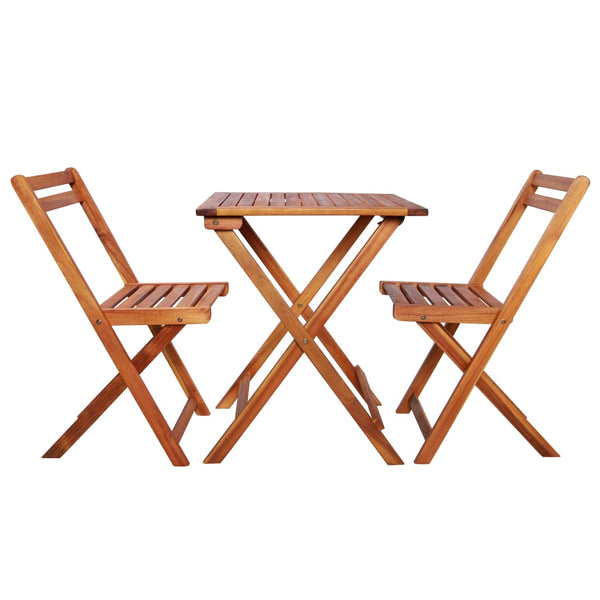 Patio Furniture Sets 3 Piece Folding Bistro Set Solid Acacia Wood